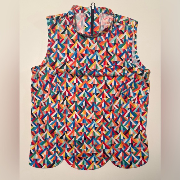 Kinona Tops - Kinona Colorful Geometric Sleeveless Blouse